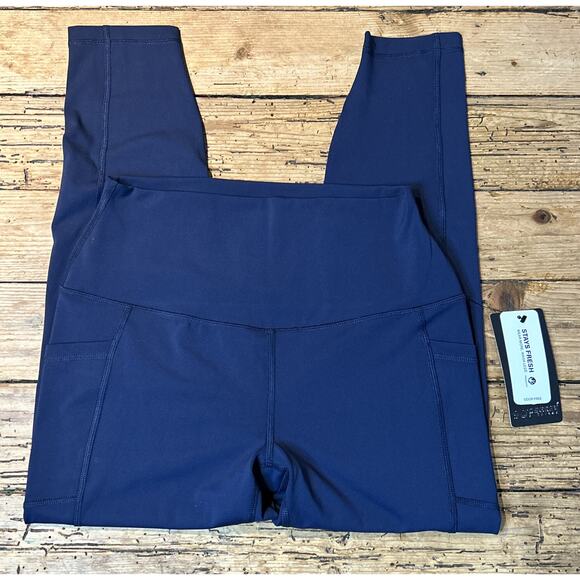 90 Degrees Women’s Size L Dark Navy Ankle Leggings NWT - Picture 1 of 11